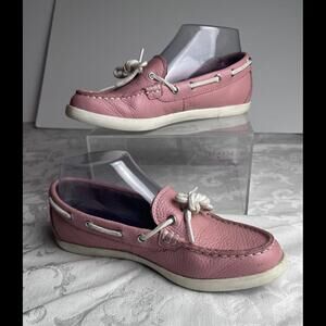 Cole Haan Womens Shoes Size 6 B Pink Leather Mocassin Flats Boat Shoes